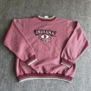Vintage Indiana University Hoosiers Sweatshirt Mens Large Midwest Embroidery IU